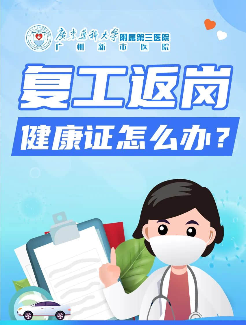 复工体检、健康证办理,确保复工复产顺利进行! 复工体检、健康证办理,确保复工复产顺利进行!,