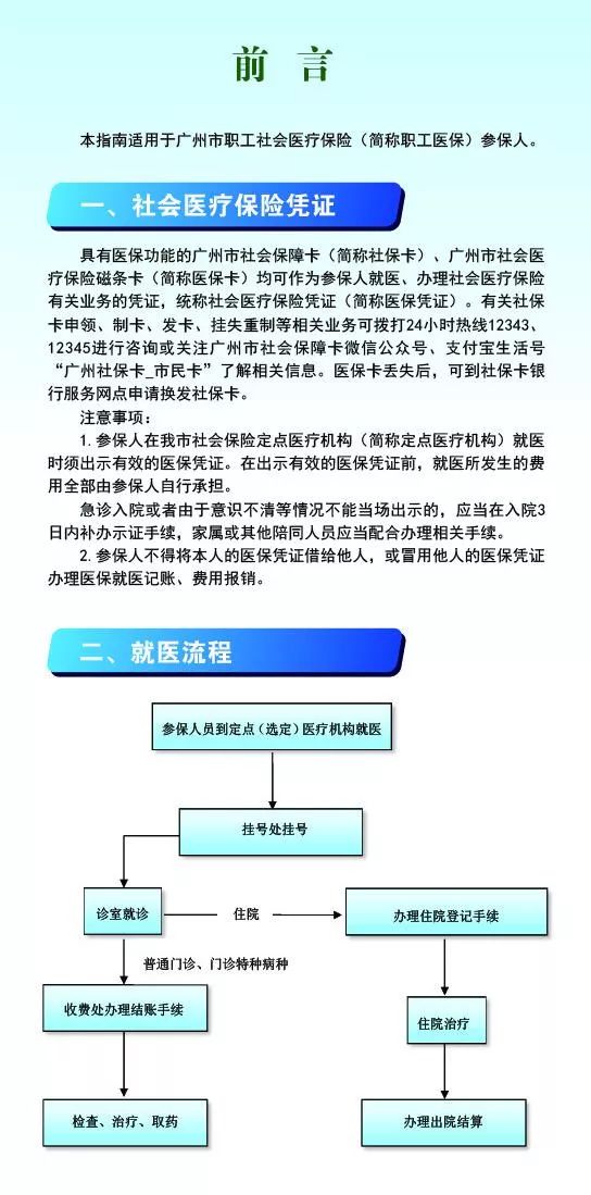 广州市职工社会医疗保险就医指南